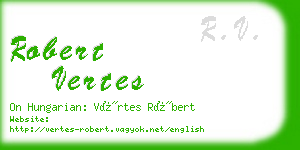 robert vertes business card